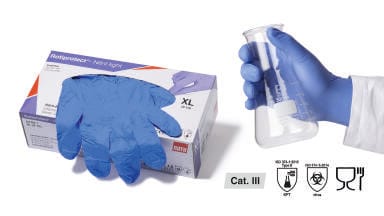 Ultra-thin nitrile laboratory gloves
