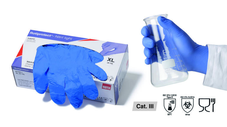 Ultra-thin nitrile laboratory gloves