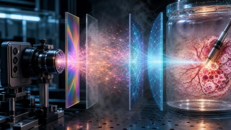 Physics-based machine learning sharpens images taken through through fog, tissue, cloudy liquids
