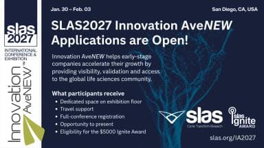 SLAS2027 Innovation Ave Applications Open for Life Sciences Start-Ups