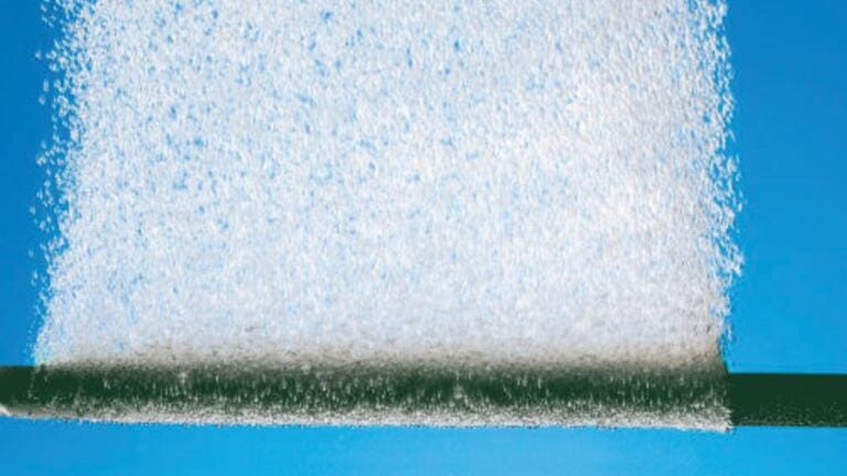 Microbubbles produced by sparger. Credit: Biotech Fluidics