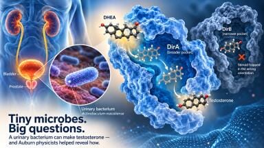 Bacteria produces testosterone from steroid precursor DHEA in the laboratory
