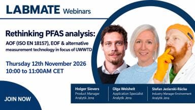 WEBINAR: Rethinking PFAS analysis: AOF (ISO EN 18157), EOF & alternative measurement technology in focus of UWWTD