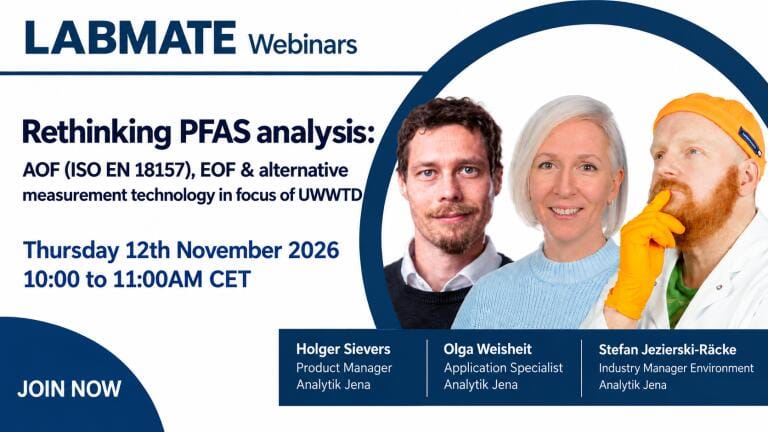 WEBINAR: Rethinking PFAS analysis: AOF (ISO EN 18157), EOF & alternative measurement technology in focus of UWWTD