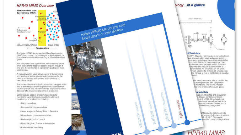 Hiden Analytical Release New HPR-40 MIMS Brochure
