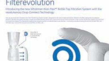 The new Whatman Klari-Flex Bottle-Top Filtration System with the revolutionary Drop-Connect Technology
