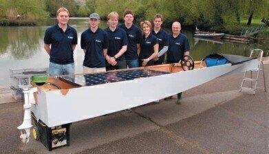 Solar-Electric Powered Boat on Course